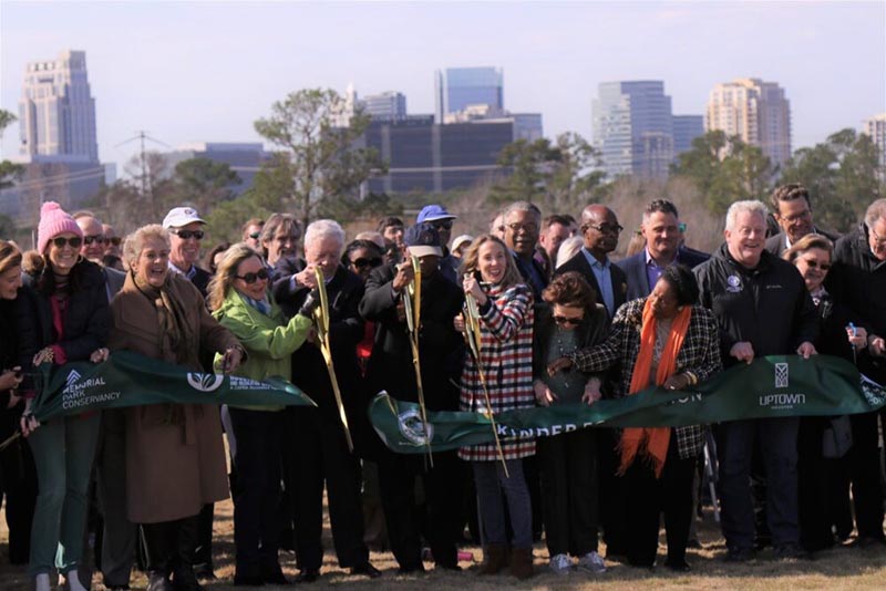 Ribbon Cutting Ceremony at Memorial Land Bridge