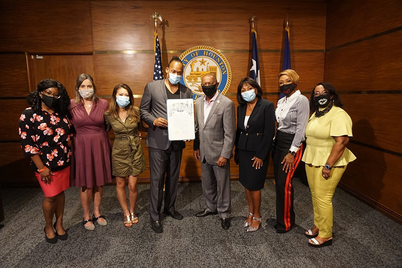 Fifth Ward TV Series Group Photo with The Mayor