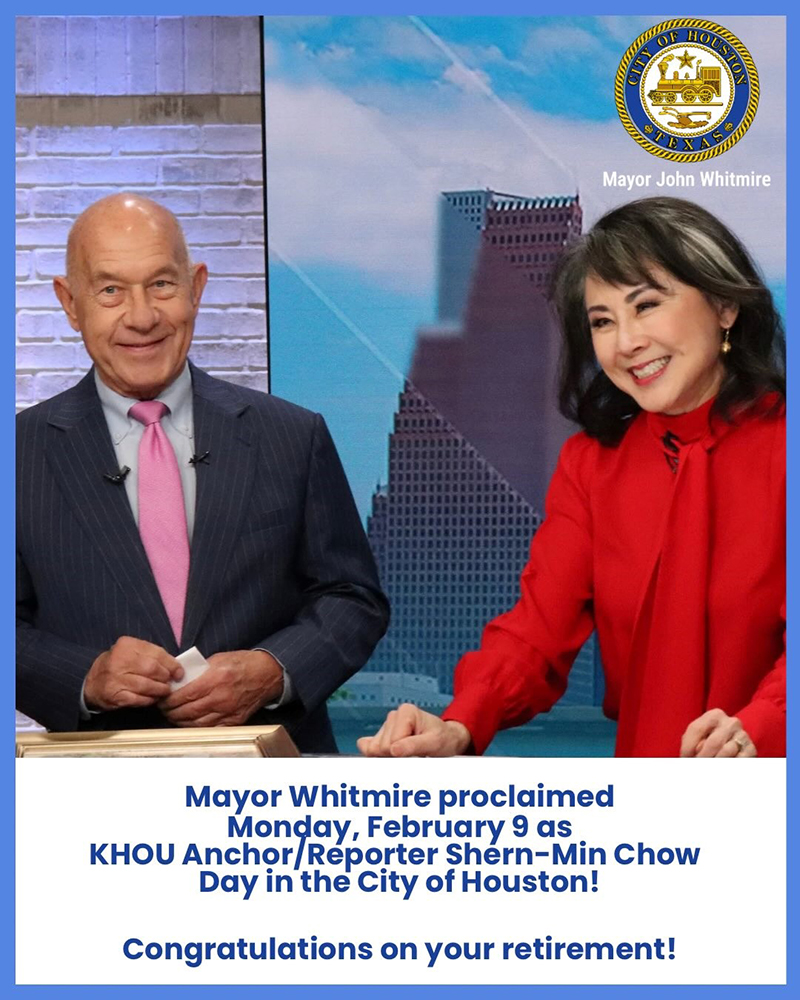 Mayor Whitmire with Shern-Min Chow