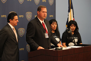 Councilmember J. Rodriguez, HPD Officer M. Miller